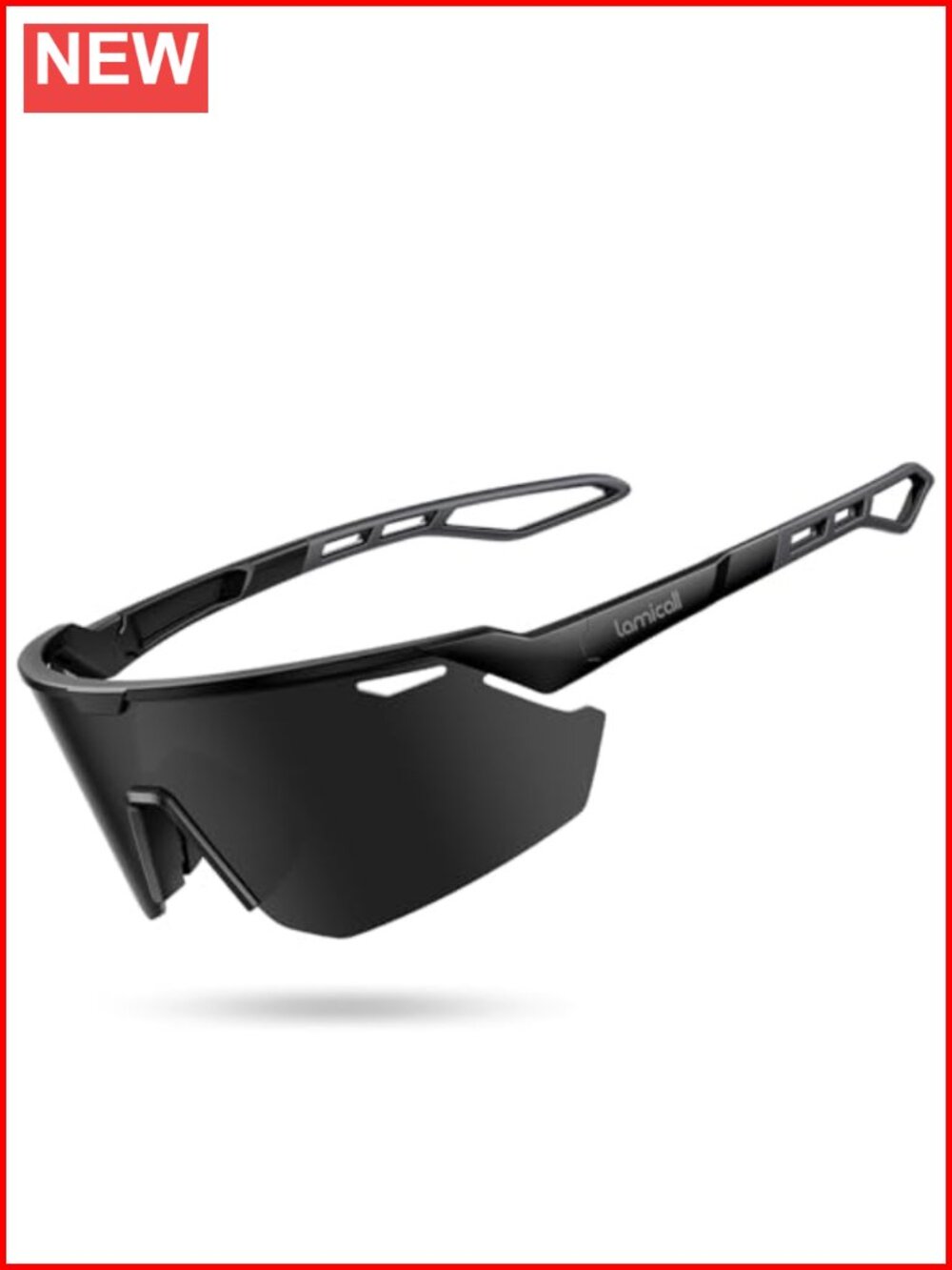 Polarized Sport Sunglasses UV400 TR90 Frame Semi-Rimless